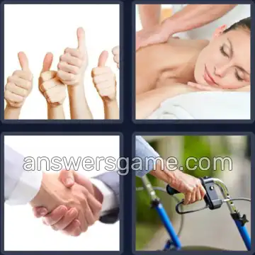 4 Plaatjes 1 Woord 4 letters HAND