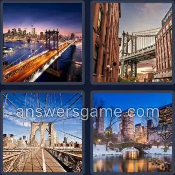 4 Plaatjes 1 Woord 4 letters BRUG