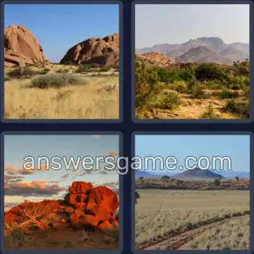 4 Plaatjes 1 Woord 4 letters BERG