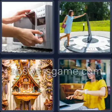 4 Plaatjes 1 Woord 4 letters TIJD