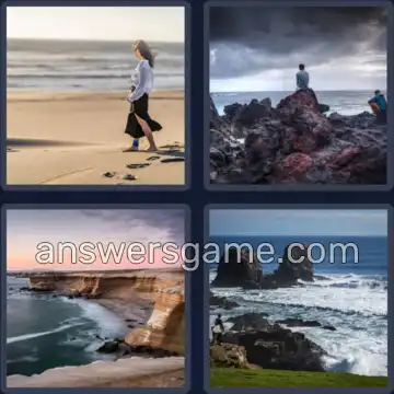 4 Plaatjes 1 Woord 4 letters KUST