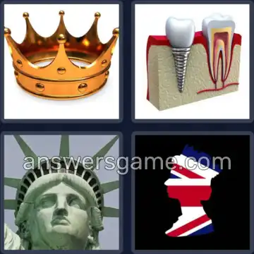 4 Plaatjes 1 Woord 5 letters KROON