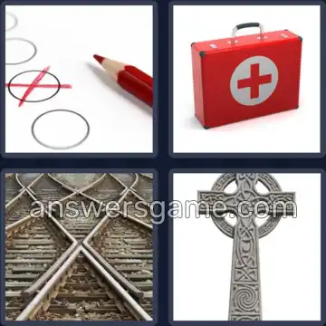 4 Plaatjes 1 Woord 5 letters KRUIS