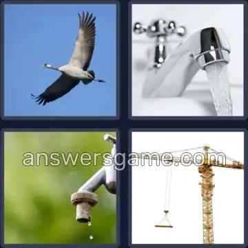 4 Plaatjes 1 Woord 5 letters KRAAN