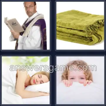 4 Plaatjes 1 Woord 5 letters DEKEN