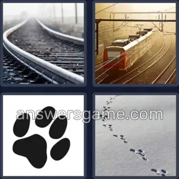 4 Plaatjes 1 Woord 5 letters SPOOR