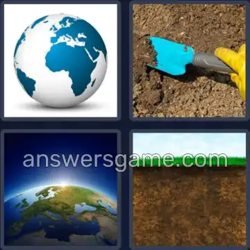 4 Plaatjes 1 Woord 5 letters AARDE