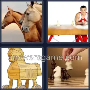 4 Plaatjes 1 Woord 5 letters PAARD