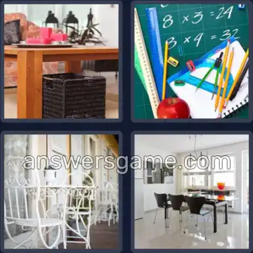 4 Plaatjes 1 Woord 5 letters TAFEL