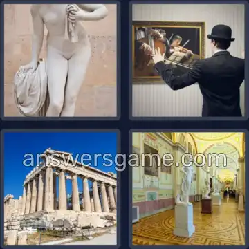 4 Plaatjes 1 Woord 5 letters KUNST