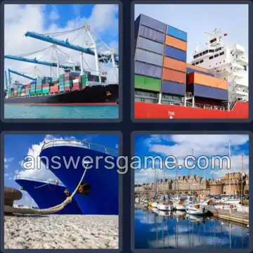 4 Plaatjes 1 Woord 5 letters HAVEN