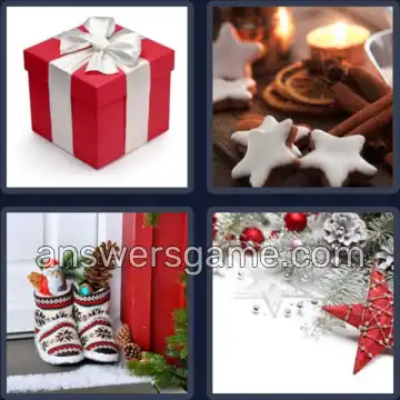 4 Plaatjes 1 Woord 5 letters KERST