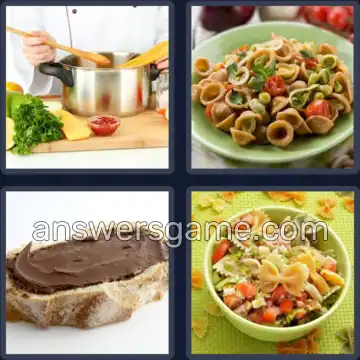 4 Plaatjes 1 Woord 5 letters PASTA