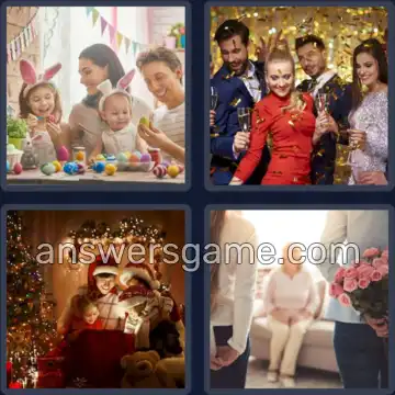 4 Plaatjes 1 Woord 5 letters FEEST