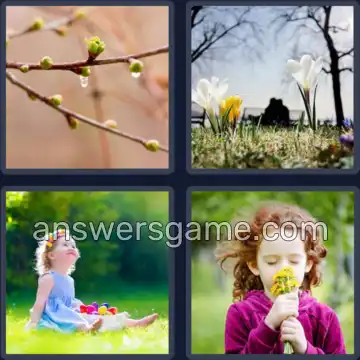 4 Plaatjes 1 Woord 5 letters LENTE