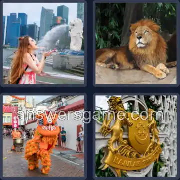 4 Plaatjes 1 Woord 5 letters LEEUW