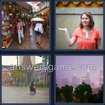 4 Plaatjes 1 Woord 5 letters REGEN