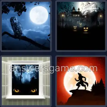 4 Plaatjes 1 Woord 5 letters NACHT