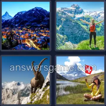 4 Plaatjes 1 Woord 5 letters ALPEN