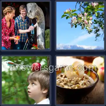 4 Plaatjes 1 Woord 5 letters APPEL