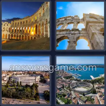 4 Plaatjes 1 Woord 5 letters ARENA