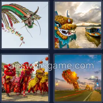 4 Plaatjes 1 Woord 5 letters DRAAK