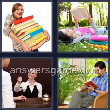 4 Plaatjes 1 Woord 6 letters BOEKEN