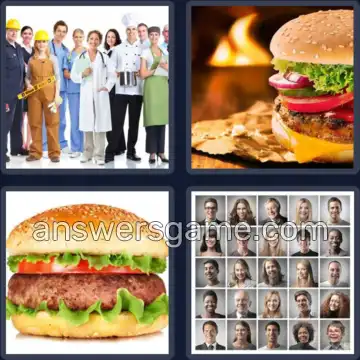 4 Plaatjes 1 Woord 6 letters BURGER