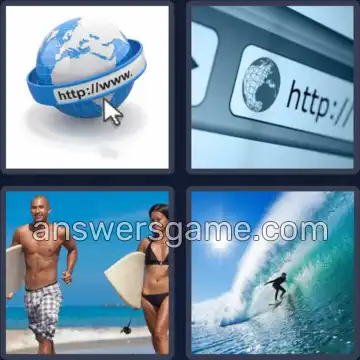 4 Plaatjes 1 Woord 6 letters SURFEN