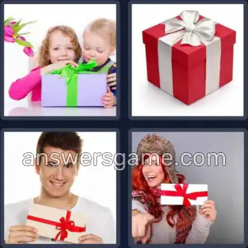 4 Plaatjes 1 Woord 6 letters CADEAU