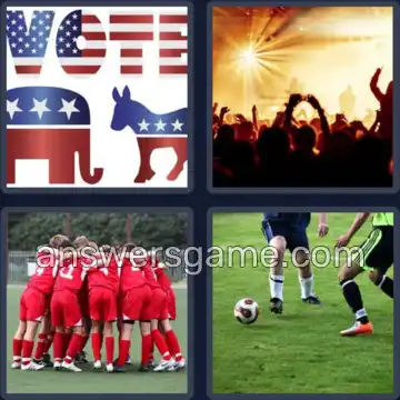 4 Plaatjes 1 Woord 6 letters PARTIJ