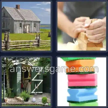 4 Plaatjes 1 Woord 6 letters SCHUUR