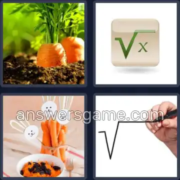 4 Plaatjes 1 Woord 6 letters WORTEL