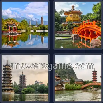4 Plaatjes 1 Woord 6 letters PAGODE