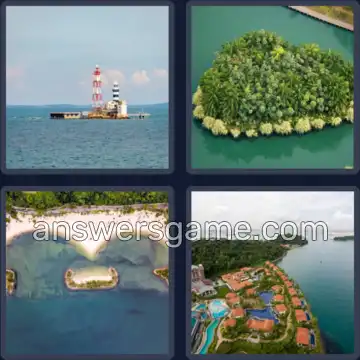 4 Plaatjes 1 Woord 6 letters EILAND