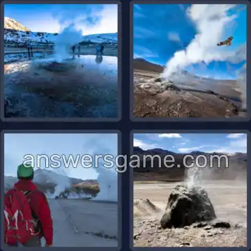 4 Plaatjes 1 Woord 6 letters GEISER