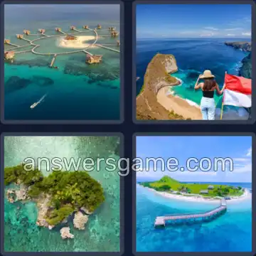 4 Plaatjes 1 Woord 6 letters EILAND