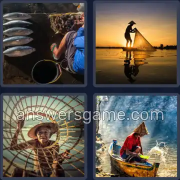 4 Plaatjes 1 Woord 6 letters VISSER