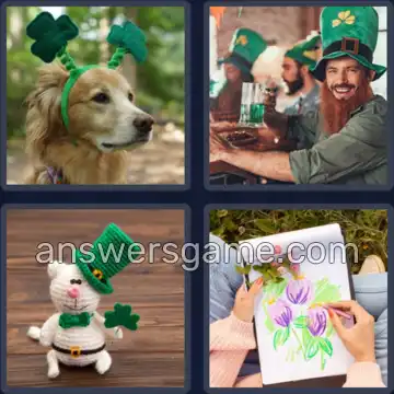 4 Plaatjes 1 Woord 6 letters KLAVER