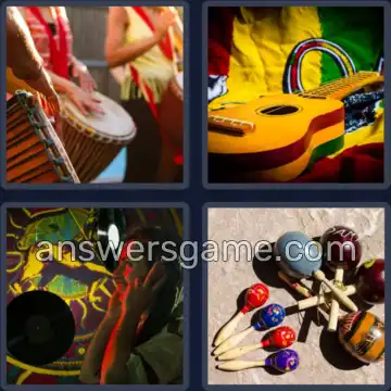 4 Plaatjes 1 Woord 6 letters REGGAE