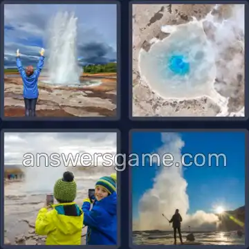 4 Plaatjes 1 Woord 6 letters GEISER