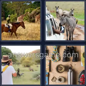 4 Plaatjes 1 Woord 6 letters SAFARI