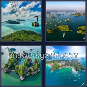 4 Plaatjes 1 Woord 6 letters EILAND