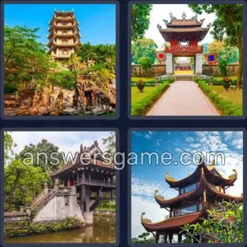 4 Plaatjes 1 Woord 6 letters PAGODE