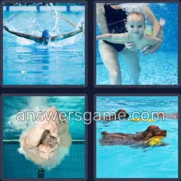 4 Plaatjes 1 Woord 7 letters ZWEMMEN