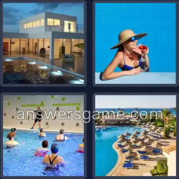 4 Plaatjes 1 Woord 7 letters ZWEMBAD