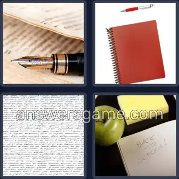 4 Plaatjes 1 Woord 7 letters SCHRIFT