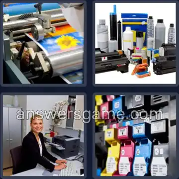 4 Plaatjes 1 Woord 7 letters PRINTER