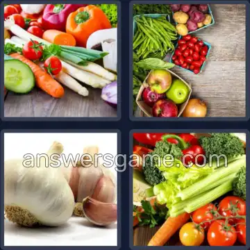 4 Plaatjes 1 Woord 7 letters GROENTE