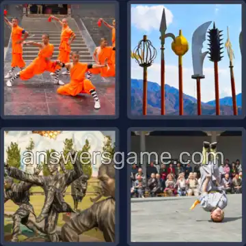 4 Plaatjes 1 Woord 7 letters SHAOLIN